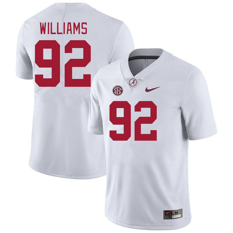 #92 Quinnen Williams Alabama Crimson Tide Jerseys Football Stitched-White